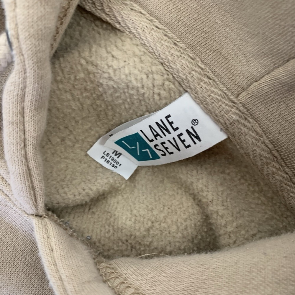 Lane Seven Sweater Medium Tan Hoodie San Francisco Graphic Streetwear - Picture 5 of 6